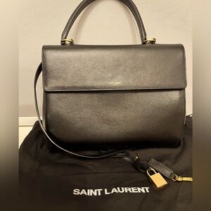 SAINT LAURENT Calfskin Medium Moujik Bag